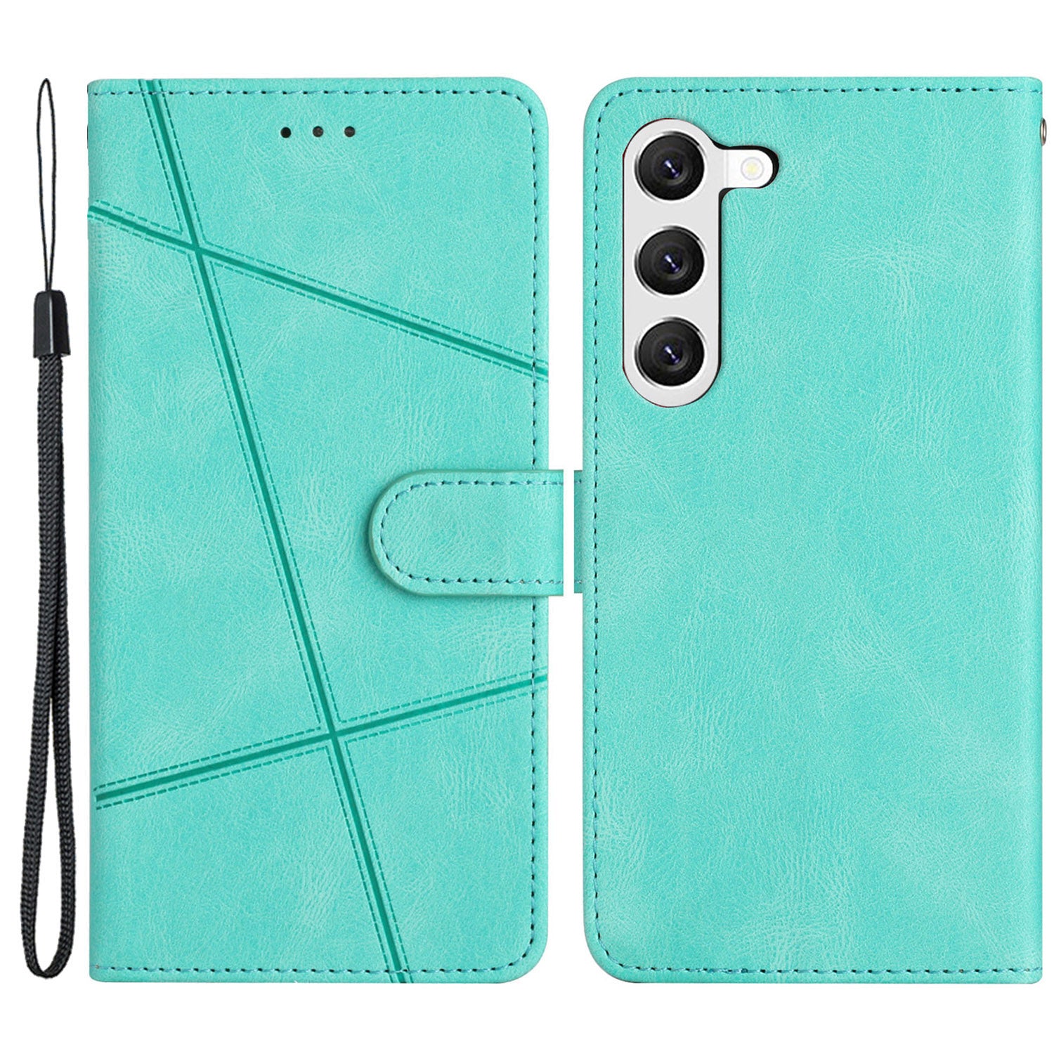 Pro Samsung Galaxy A05s Peněženka PU kožený stojánek Kryt s potiskem Lines Crazy Horse Texture Pro Samsung Galaxy A05s Peněženka PU kožený stojánek Kryt s potiskem Lines Crazy Horse Texture